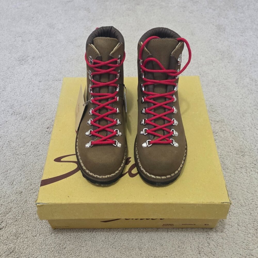 Sentier Italia Bobber Pedula Leather Hiking Boots Natural Tan Size 41 NIB - Picture 2 of 10